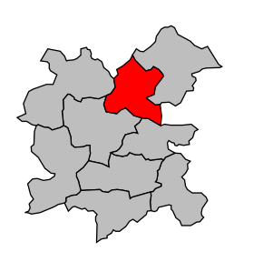 Kanton na mapě arrondissementu Brignoles