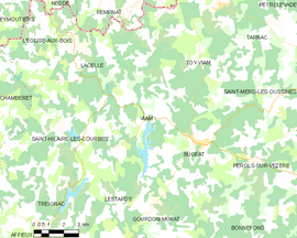 Mapa obce Viam