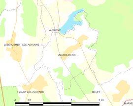 Mapa obce Villers-Rotin