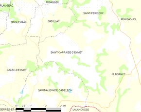 Poziția localității Saint-Capraise-d'Eymet
