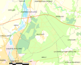 Mapa obce Paucourt