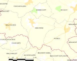 Mapa obce Hébuterne
