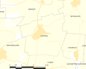 Poziția localității Chappes