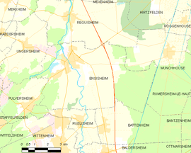 Mapa obce Ensisheim