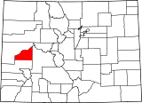 Map of Colorado highlighting Delta County.svg