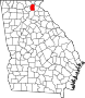 Harta statului Georgia indicând comitatul White