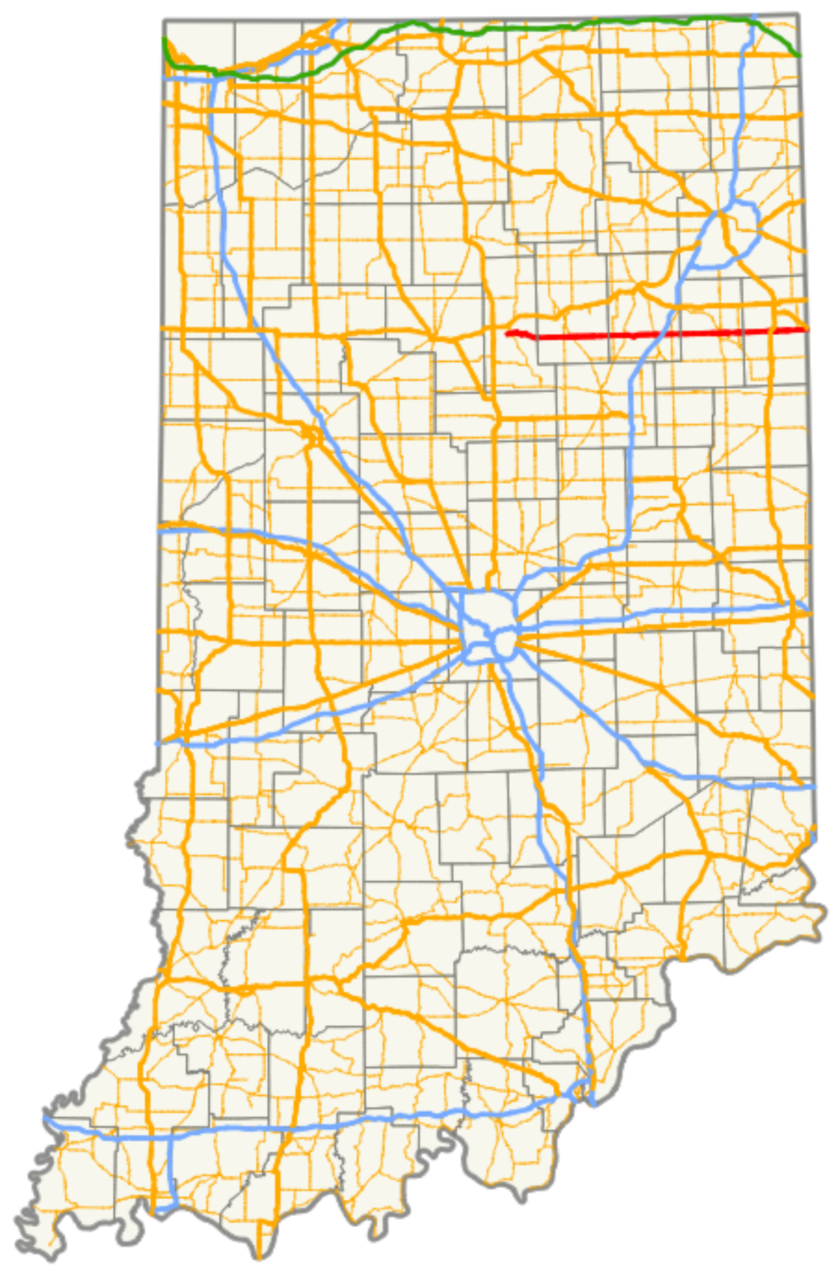 map of the state of indiana Indiana State Road 124 Wikipedia map of the state of indiana