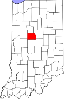 Map of Indiana highlighting Clinton County.svg