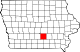 Map of Iowa highlighting Marion County.svg