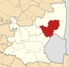 Map of Mpumalanga with Mbombela highlighted (2016).svg