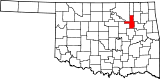 Map of Oklahoma highlighting Tulsa County.svg
