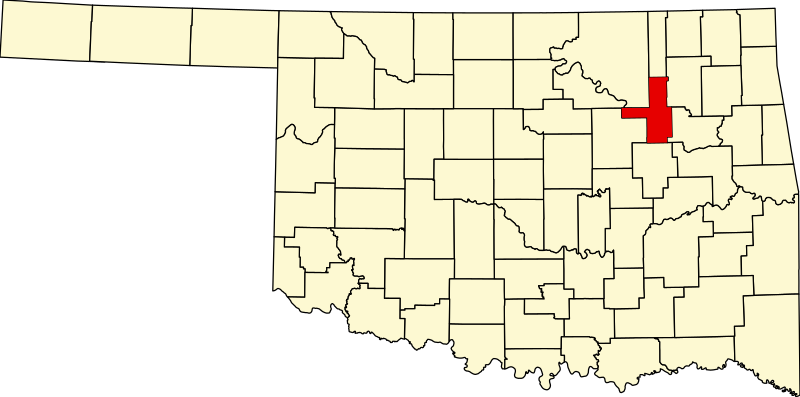 صورة:Map of Oklahoma highlighting Tulsa County.svg