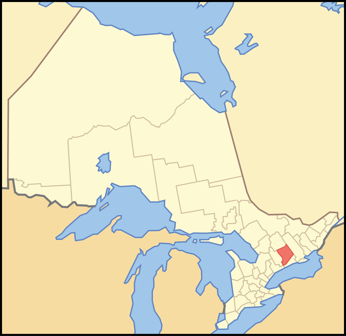 Map Of Peterborough Ontario Peterborough County - Wikipedia