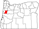 Map of Oregon highlighting Benton County.svg