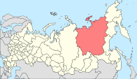 Республика Саха (Якутия) на карте России