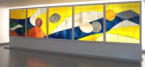 Marcelle Ferron, Untitled (1972). Stained glass. Montreal Museum of Fine Arts.