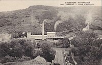 Usine d'antimoine du Babory de Blesle en 1900.