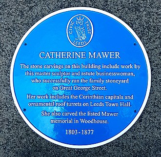 Blue plaque for Catherine Mawer Mawer Group of sculptors blue plaque (3).jpg