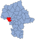 Localização do Condado de Sochaczew na Mazóvia.