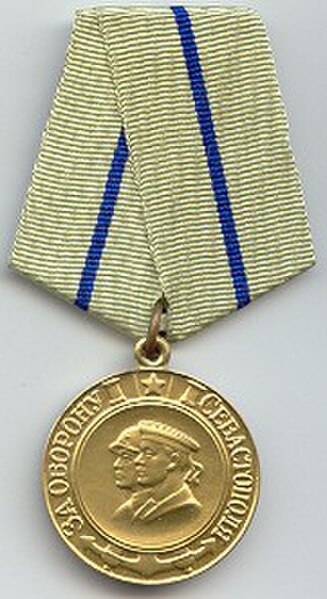 Medal "For the Defence of Sevastopol" (obverse)