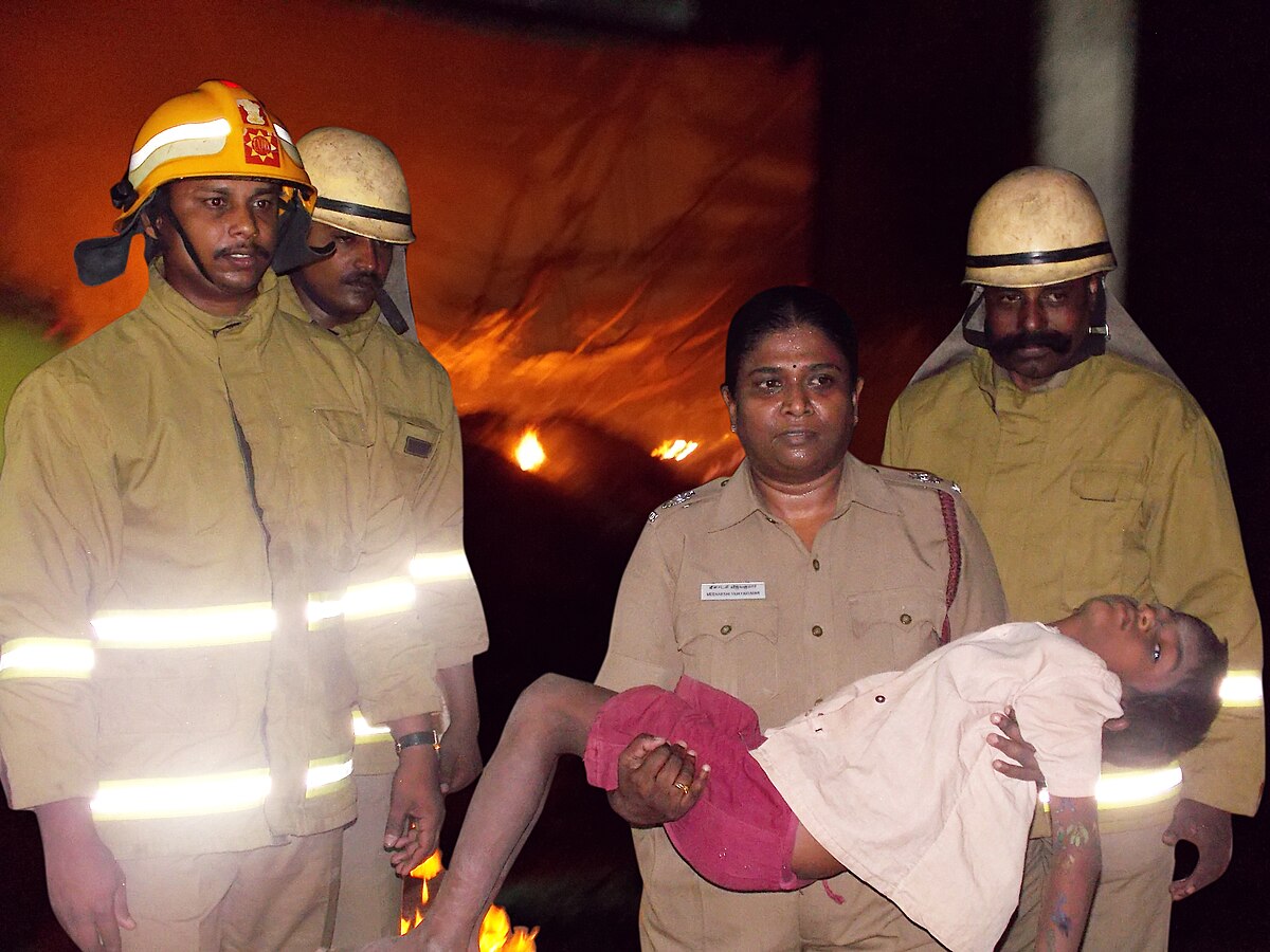 Naked Girl Dressed Up As Firefighter