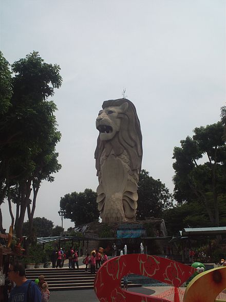 There's a huge Merlion on Sentosa, too!