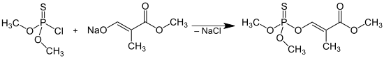 Synthesis of methacrifos