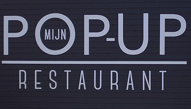 Logo van het VTM-televisieprogramma Mijn Pop-uprestaurant