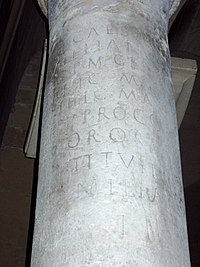 Milliaire fra via Agrippa (Valence katedral, Drôme) .JPG