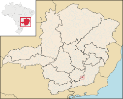 Localização de Paiva em Minas Gerais