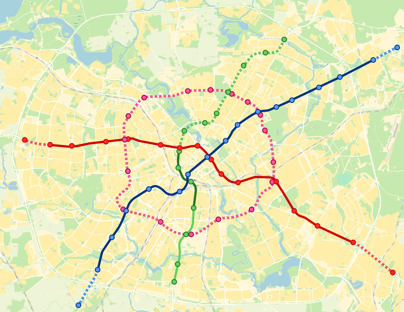 План минского метрополитена в будущем