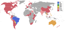 Countries and territories which sent delegates and results Miss Earth 2004 Map.PNG