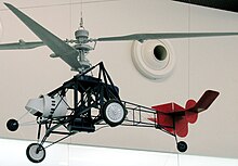 Modell des Hubschraubers von Breguet und Dorand aus dem Jahr 1935 im Hubschraubermuseum Bückeburg im Maßstab 1:11