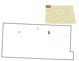 Crosby i Divide County och North Dakota
