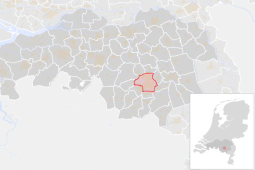 Locatie van de gemeente Eindhoven (gemeentegrenzen CBS 2016)