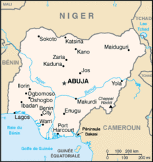 Description de l'image Nigeria carte.gif.