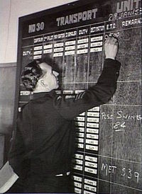 Muž v tmavě zbarvené vojenské uniformě psaní na tabuli
