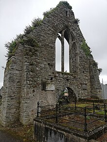 Remains of the west gable North Abbey, Youghal wall.jpg