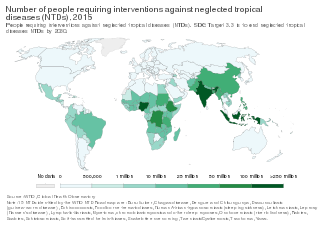 <span class="mw-page-title-main">Neglected tropical diseases</span> Diverse group of tropical infection diseases which are common in developing countries