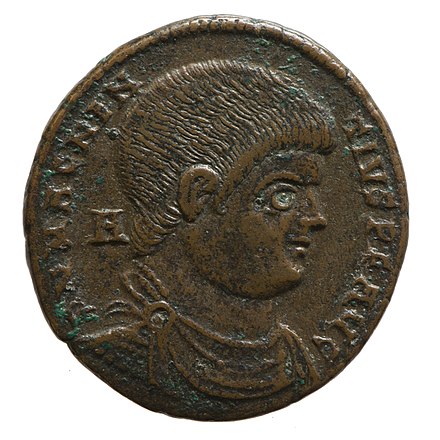 A Nummus of Magnentius, marked:  dn magnentivs p f h