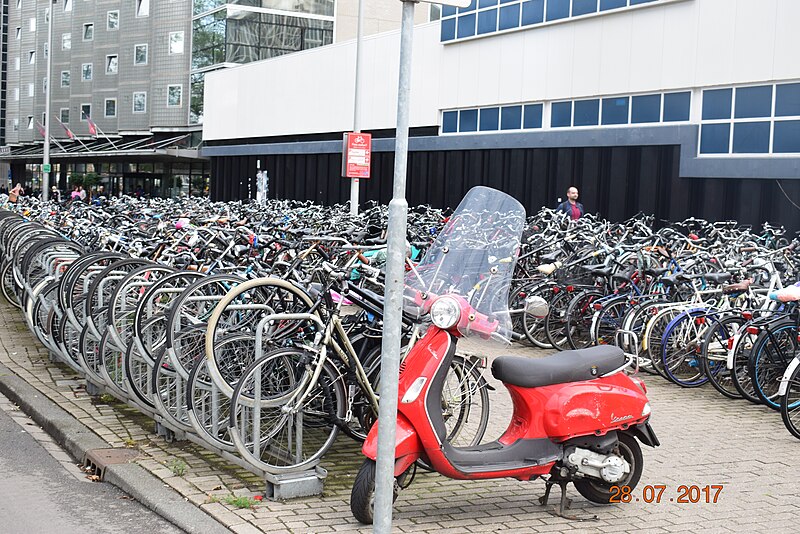 File:Olanda Vespa tra le bici.jpg