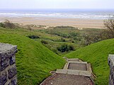 Omaha Beach as seen from the Normandy American Cemetery