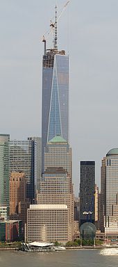 May 10: One World Trade Center tops out at 1,776 ft. One WTC Spire Completed.jpg