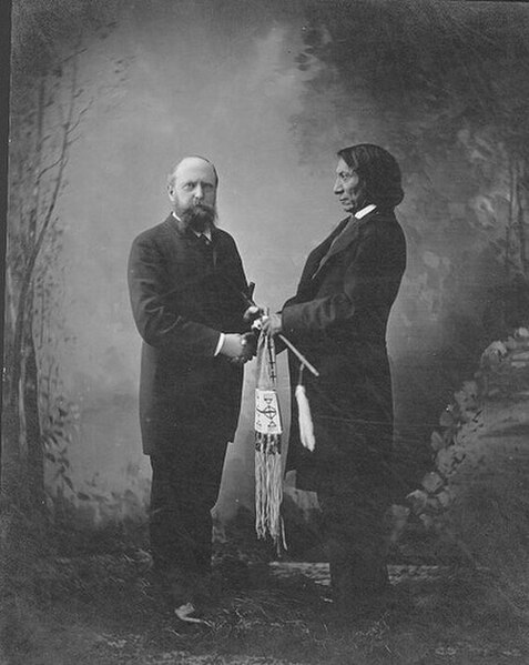 Marsh and Lakota Chief Red Cloud in New Haven, Connecticut, c. 1880