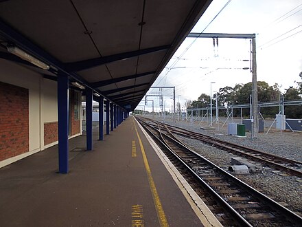 Platform at Palmerston North Railway Station