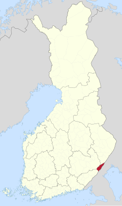Umístění Parikkala ve Finsku