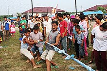 A tug of war game taking place during the celebrations of the Indonesian Independence Day Perayaan HUT RI ke-66 (66).JPG