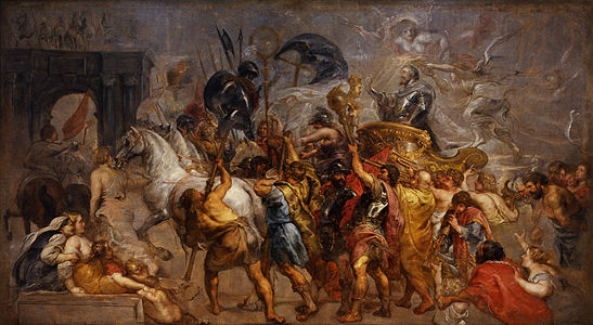 Pieter Paul Rubens Triumfo de Henriko la 4-a en Parizo, 380 x 692 cm.