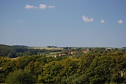Pohled na obec ze Starého Hradiska, Malé Hradisko, okres Prostějov.jpg
