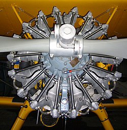 Pratt & Whitney R-985 AN-1 Sternmotor in einer Boeing-Stearman